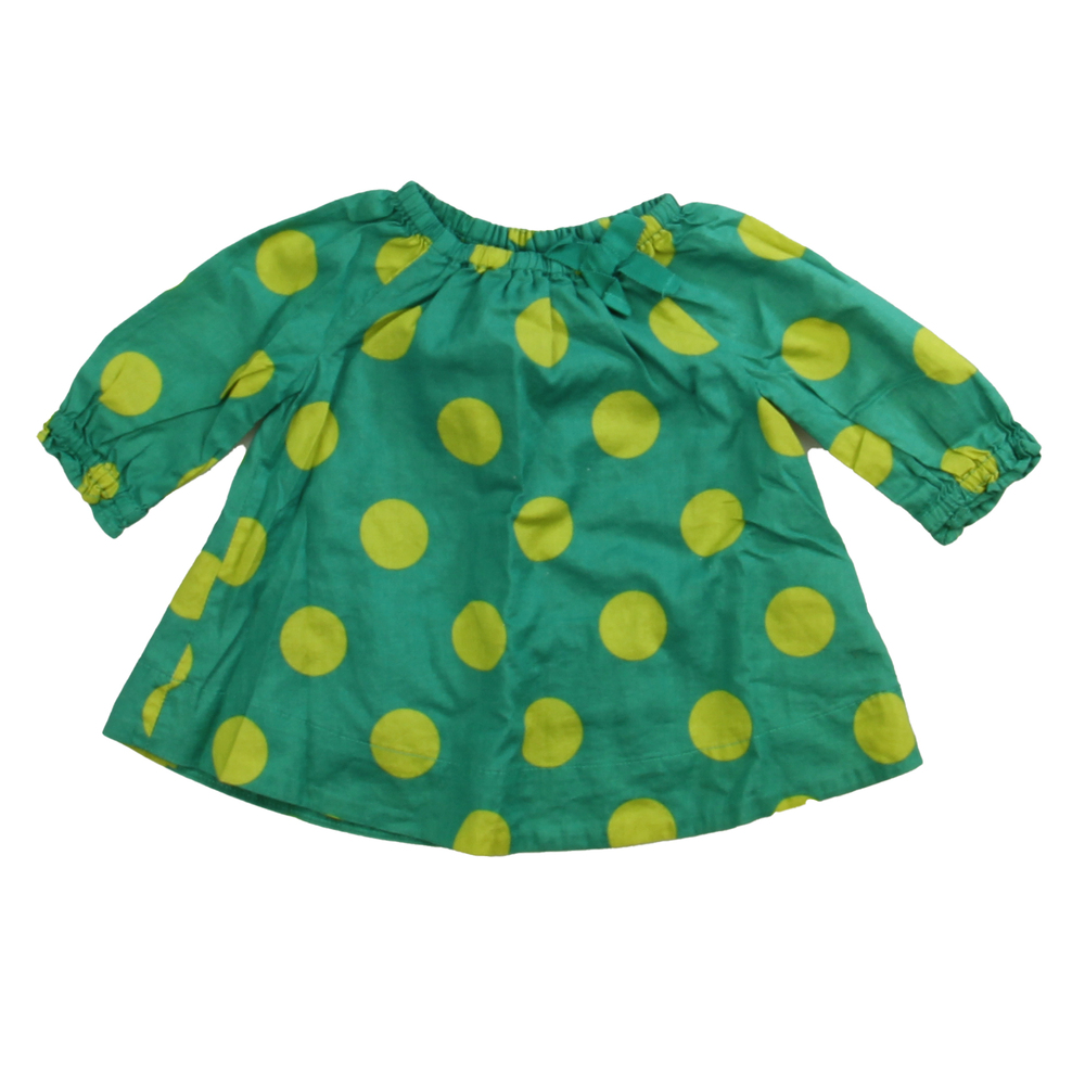 Gap Girls Green Polka Dots Dress size: 0-3 Months